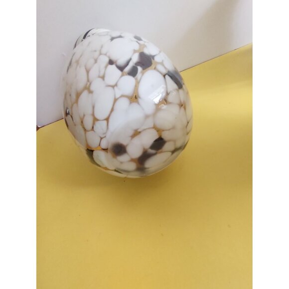 Todd Oldham Heavy Art Glass Vase White, Gold, Brown Mottle Design 12.5" - Picture 12 of 15